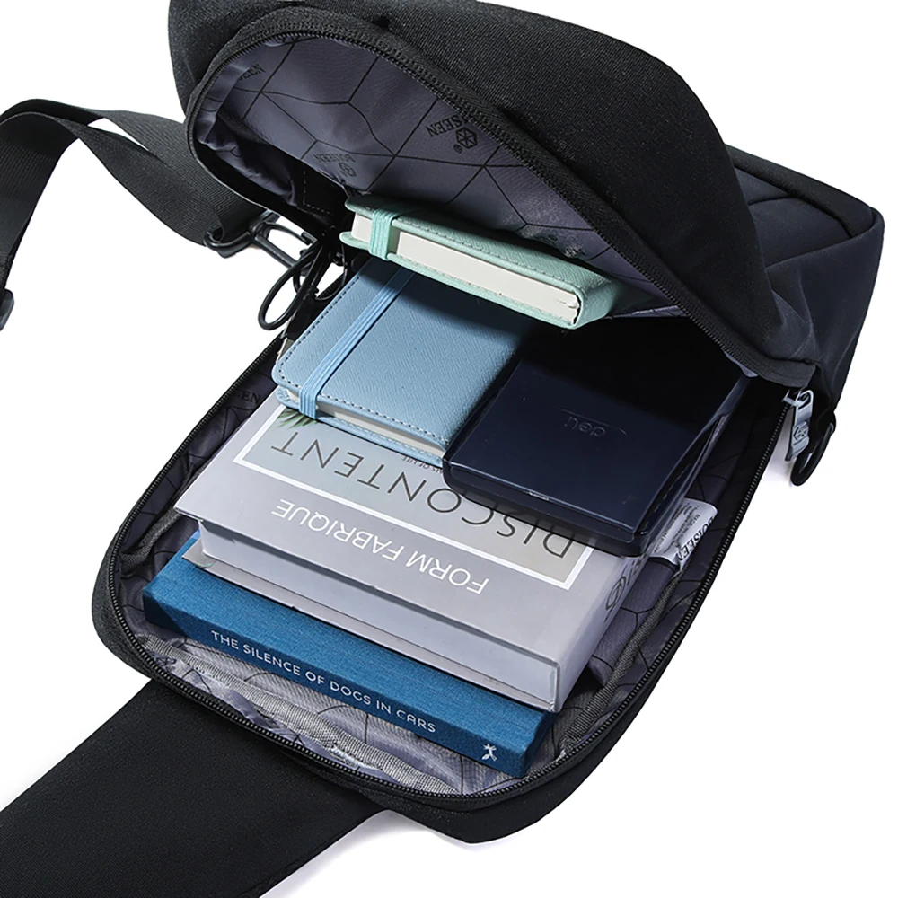 Sac à bandoulière léger pour hommes, sac de poitrine de grande capacité pour les déplacements quotidiens, sac à bandoulière antivol pour un usage quotidien 1 pièces