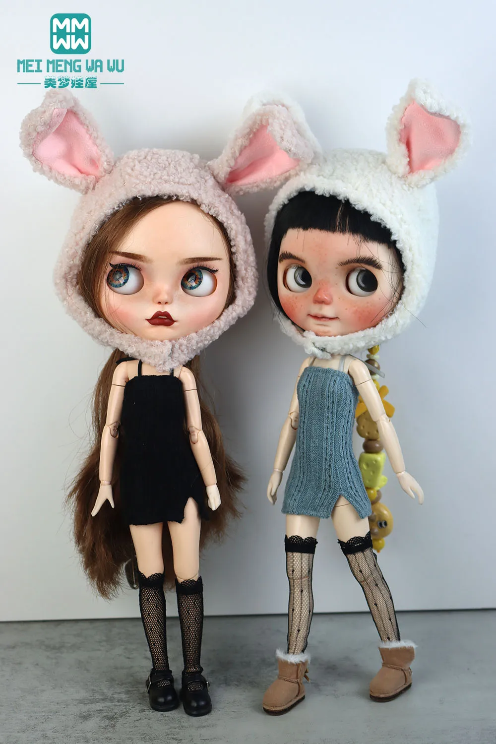 

Одежда для куклы Blyth, модные кроличьи ушки, разные цвета, azong OBitsu FR, игрушка в подарок