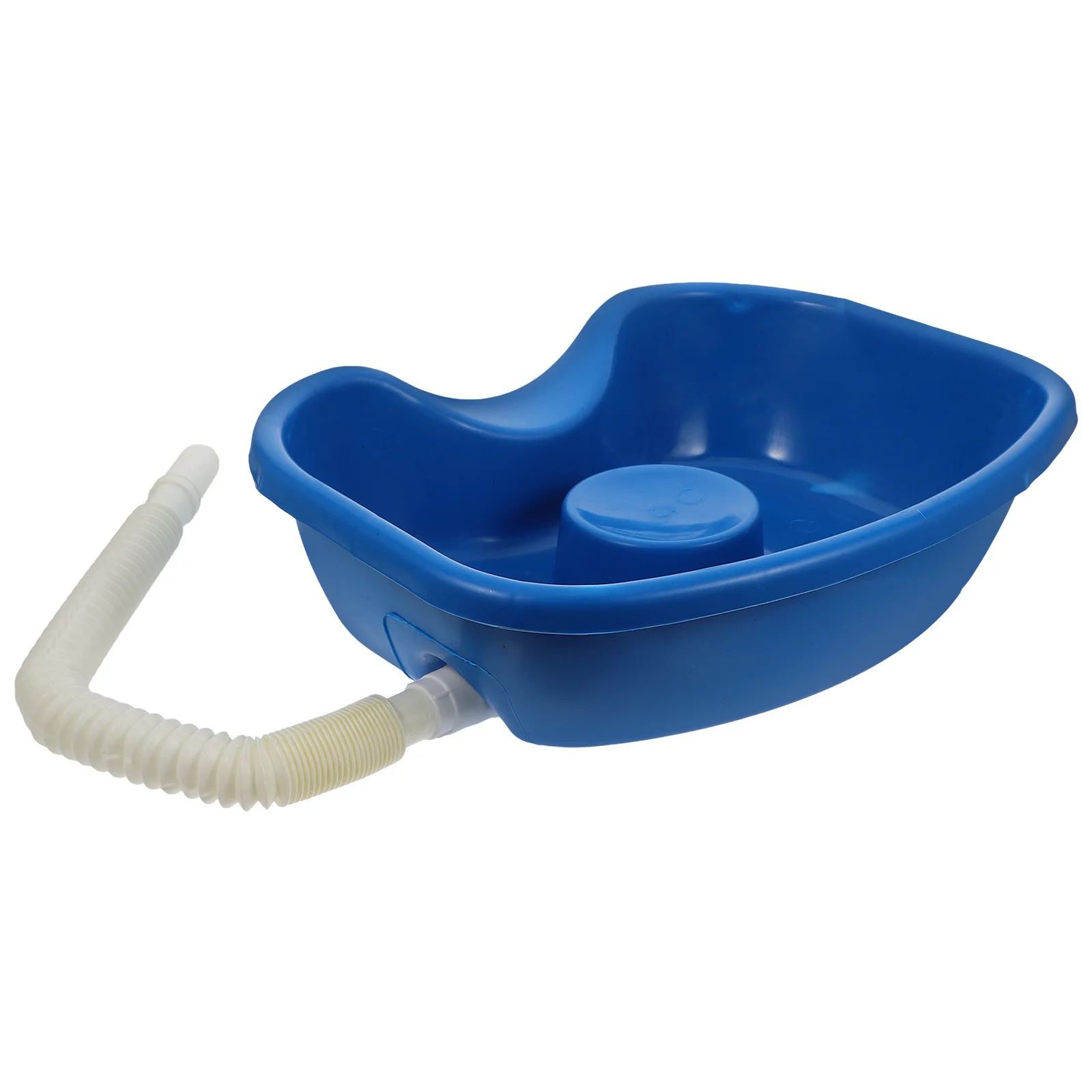 

Portable Shampoo Basin for Bedridden Elderly Blue Hair Washing Station Long Tube Easy Clean Storage Ideal Postpartum Home