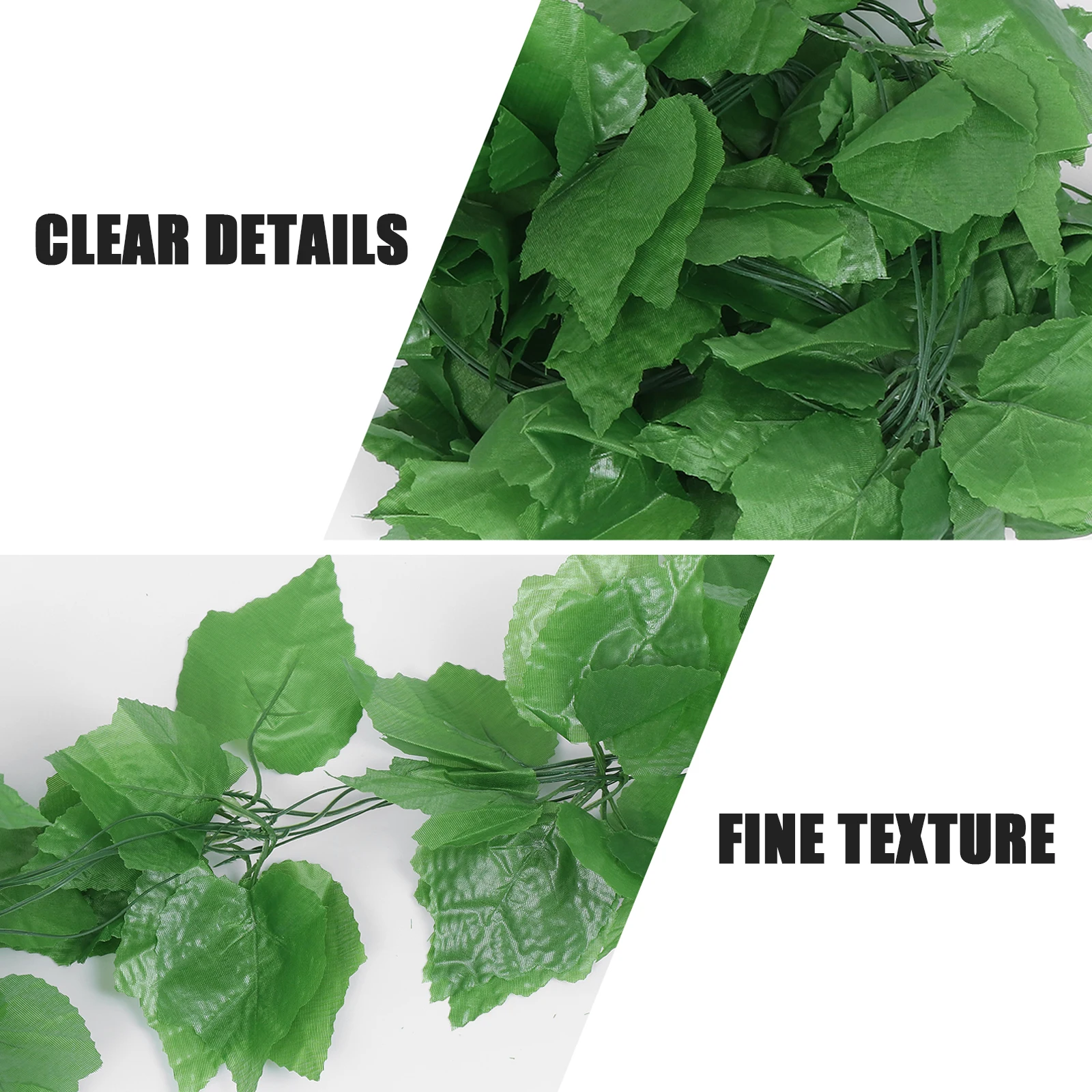 

5Pcs Simulation Artificial Green Vine Fake Grape Leaf Realistic Rattan Ornament for Wedding Table Centerpiece Decor