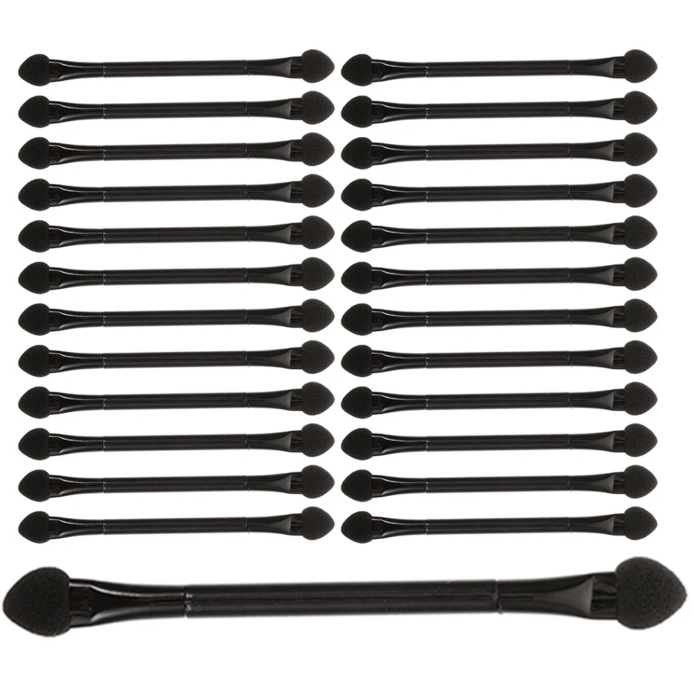 25 ชิ้น Dual Ended อายแชโดว์ทุกวันแปรงแต่งหน้าสาวเครื่องมือ Applicators ตาสีผสมขนแปรงนุ่ม