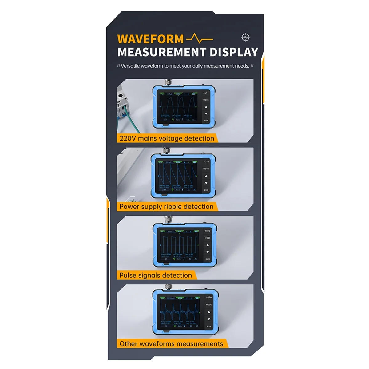 New FNIRSI DSO-510 Digital Mini Oscilloscope Multi-Function Signal Generator 2 in 1 Bandwidth 10M 48MS/S Sampling Rate
