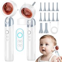 1080P Ear Nose Visual Smart Endoscope 1.38'' HD Camera Scope Wireless Portable Otoscope Cleaner with 12 Eartips for Adult Child