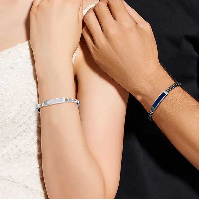Smart Chain Bracelet For Women Bluetooth Connected APP Multi Sports Heart Rate Blood Oxygen Monitor Ladies Smart Bracelet Men