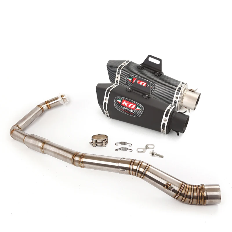 For Honda CBR300R CB300F until 2017 Slip On Motorcycle Header Exhaust Link Pipe Stainless Steel 51mm Muffler Escape DB Killer