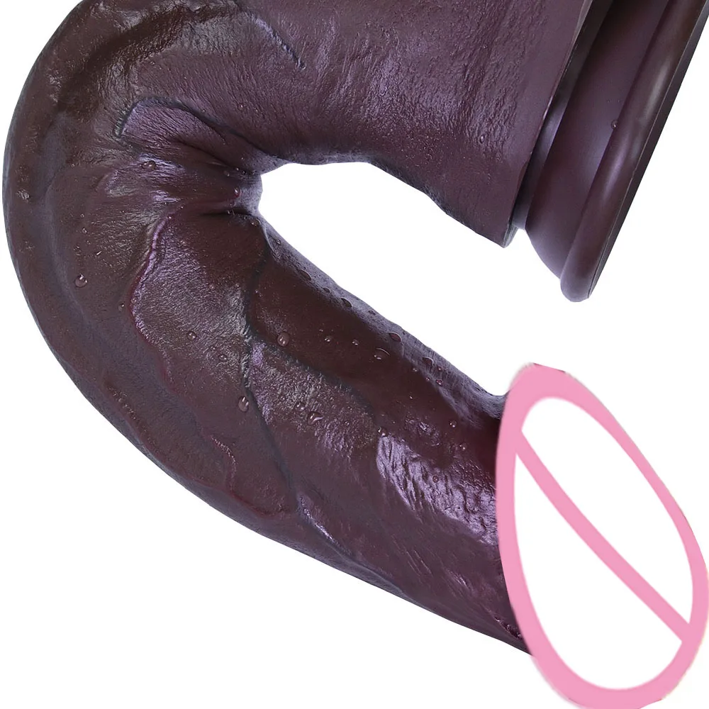 1PCS Coffee Realistic Dildo Adult Sex Toy Huge Penis Strapon Suction Cup Anal Plug Prostate Masturbation Women Vaginal Orgasm
