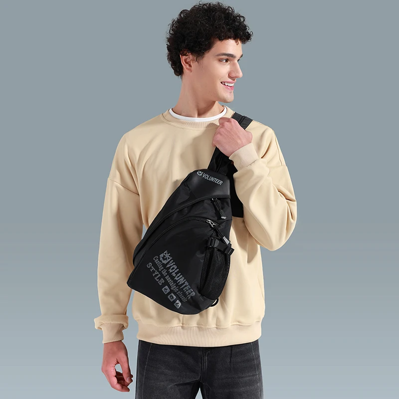 Mochila de hombro ligera para hombre, bolso cruzado, impermeable, multifuncional, para montañismo, a la moda, 1832