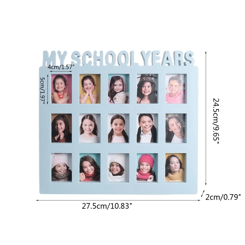 School Years Photo Moment Student Frame Kids 15 Picture Display Gift