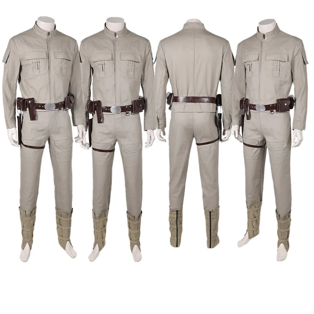 O Império Ataca Traje Cosplay para Homens, Luke, Skywalker, Cinto, Cintura, Roupas Halloween, Terno de Carnaval Adulto