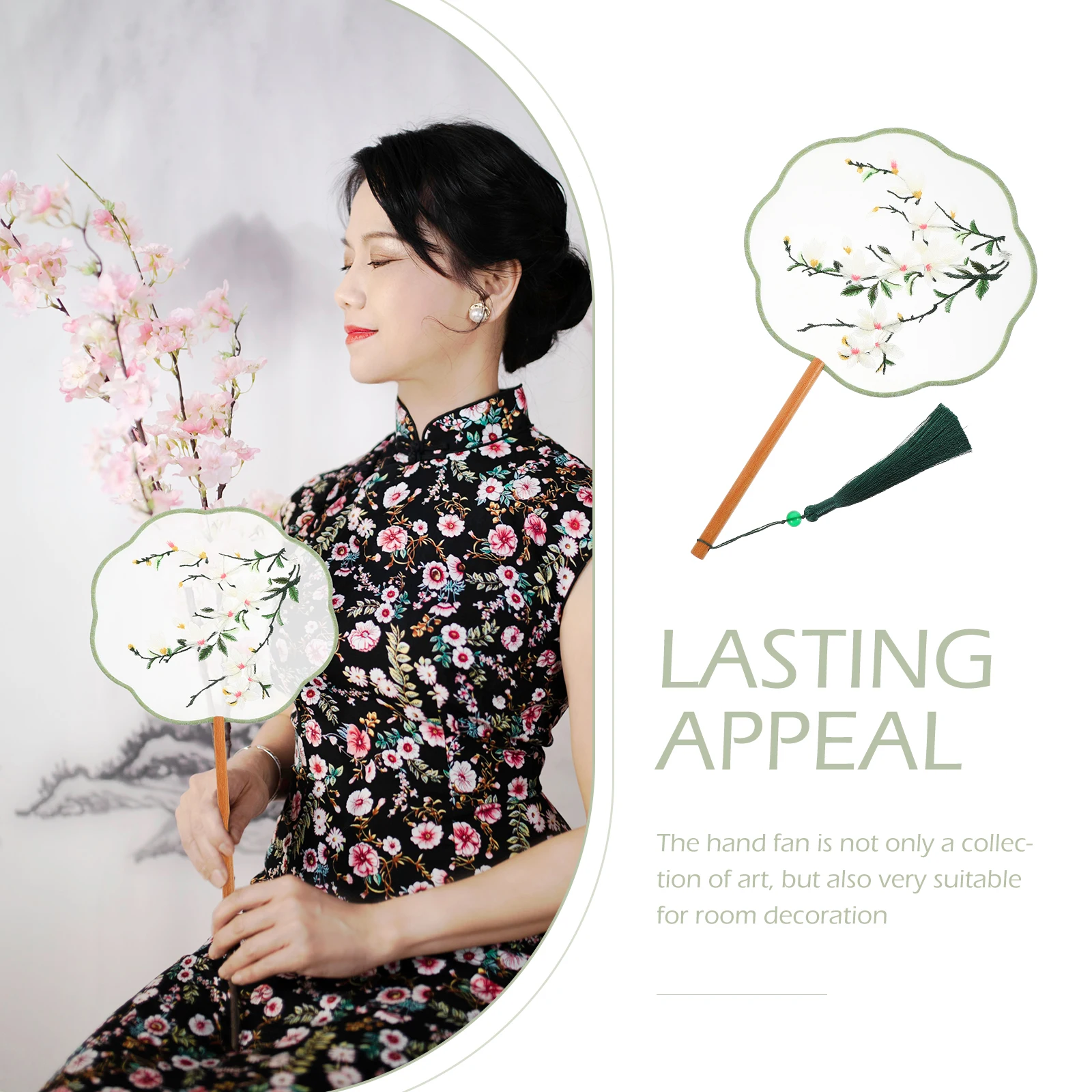 

Exquisite Double-Sided Embroidery Classical Chinese Round Traditional Hand For Room Decoration Hand- Fan For Kids