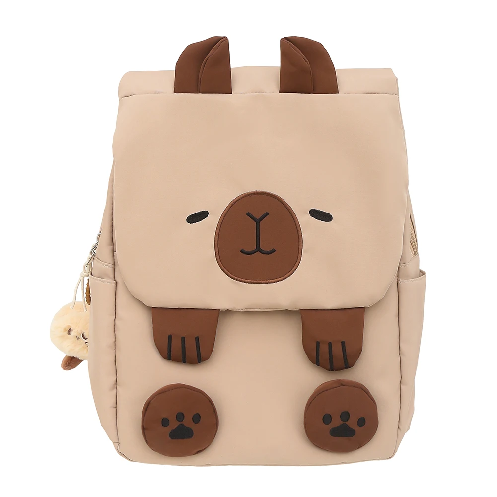 

Women Backpack Adjustable Straps Capybara Kawaii Bookbag with Zipper Closure Daypack Gifts for Capybara Lovers