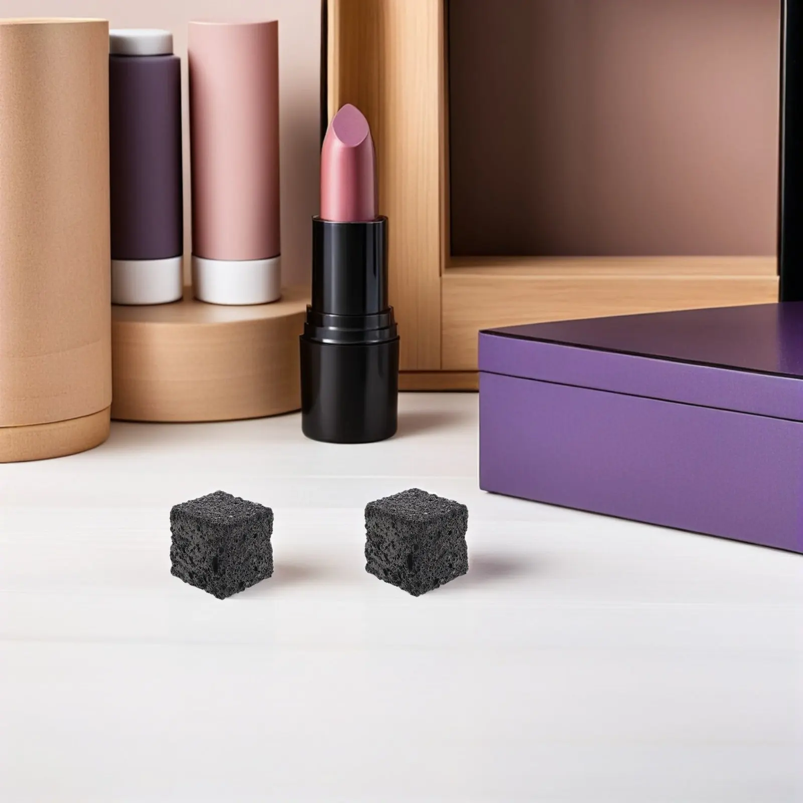 

Набор из 5 квадратных диффузоров для эфирных масел из вулканического камня, пассивные ароматические камни-диффузоры для автомобиля, дома, офиса, мини-диффузоры для масел