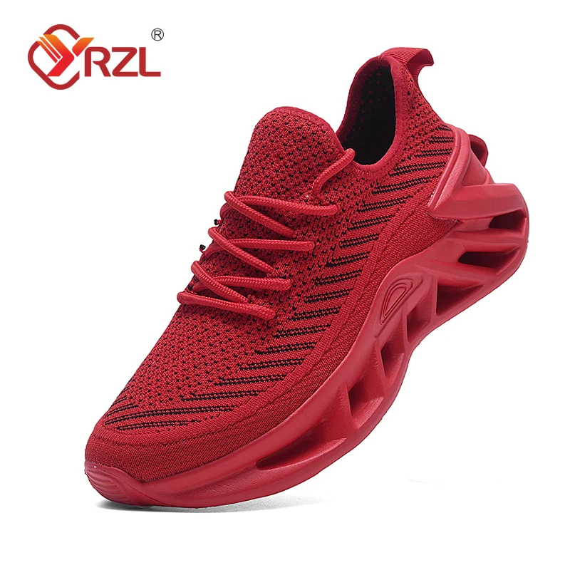 

YRZL Mens Sneakers Breathable Non Slip Unisex Thick Sole Walking Shoes Comfortable Lightweight Casual Tennis Shoes for Men