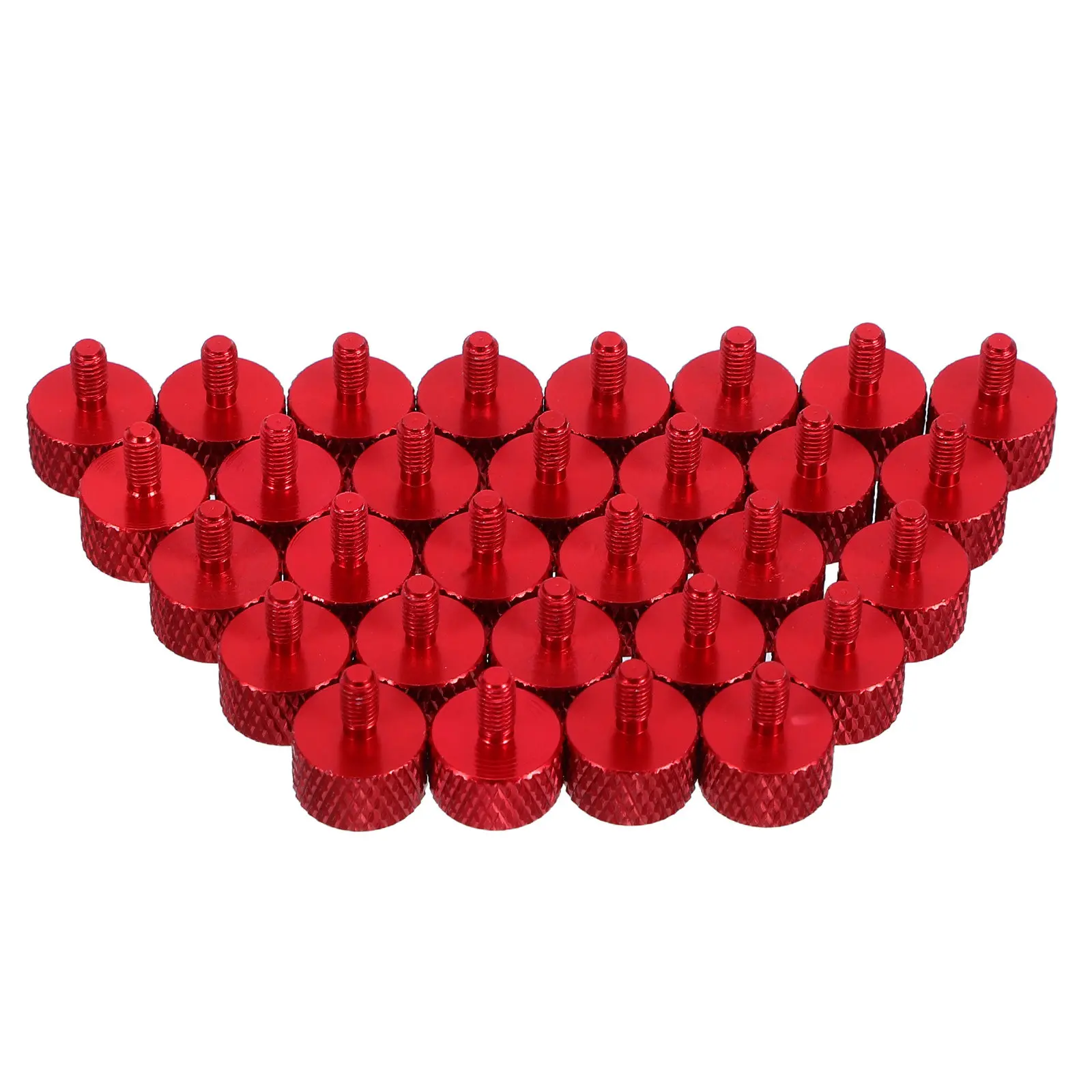30Pcs Computer Case Adjustment Screws M3x8 Aluminum Alloy Knurled Thumb Screws Hand-Twisted Pc Host Cover Power Supply Hard