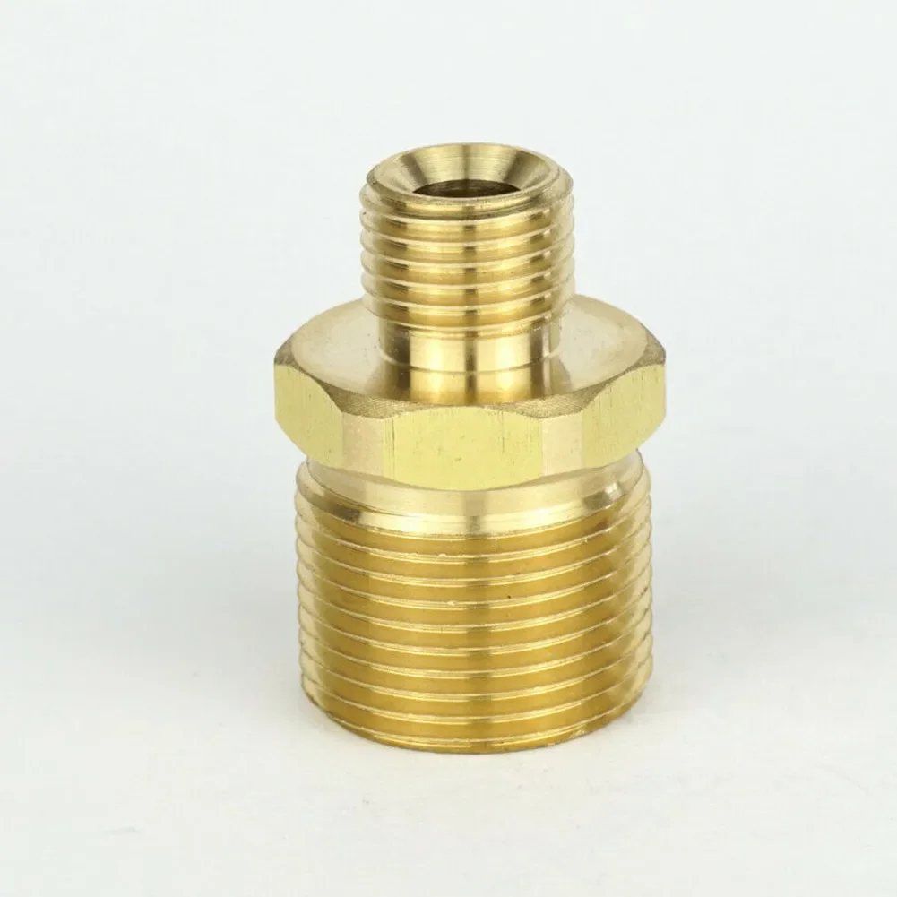 Brass High Pressure Washer Adapter M22 X1.5 AG X 1/4inch Connector Hose Pipe Adapter Universal M22 Brass Connector Garden Water