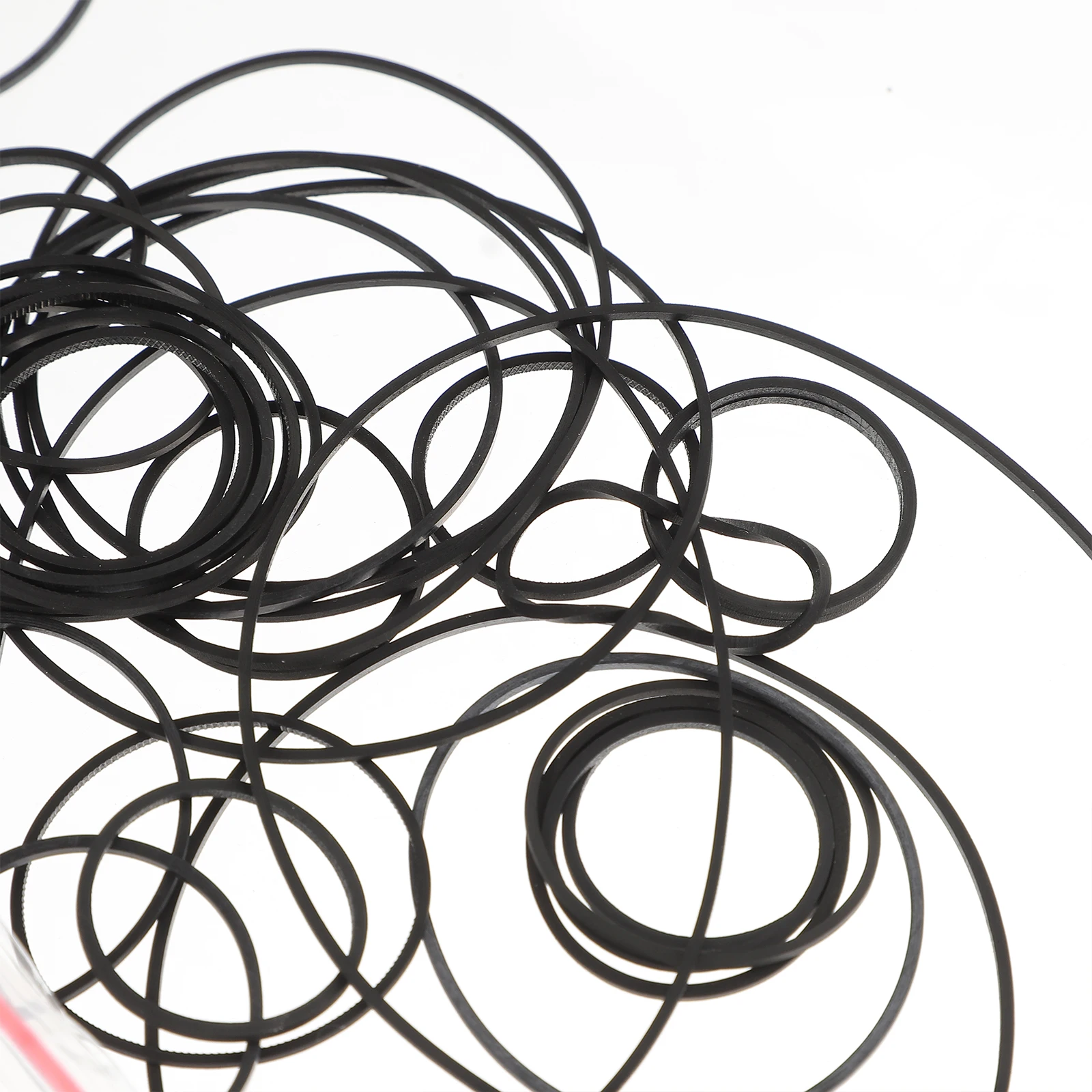 

50pcs Cassette Recorder Belts 4mm Flat Folded Rubber Drive Belts for DVD Players Recorders Smooth Operation Durable Parts