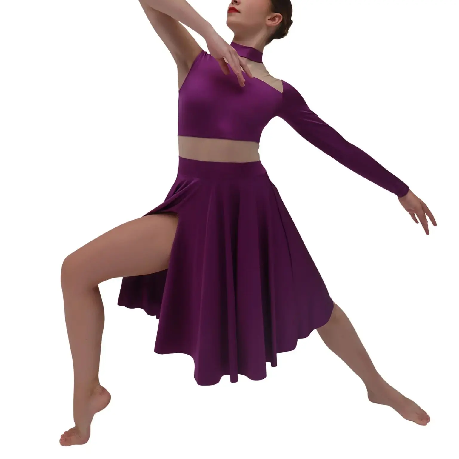Nieuwe danskostuum professionele jazzdansjurk