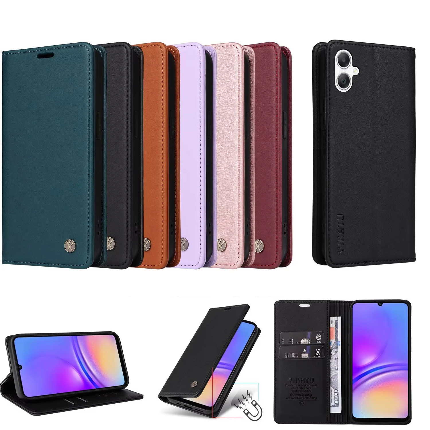 

Wallet Magnetic Flip With Card Slot Leather Case For Samsung Galaxy A05 A04s A04e A04 A03 Core A02 Xcover7 5G A510 A310 Cover
