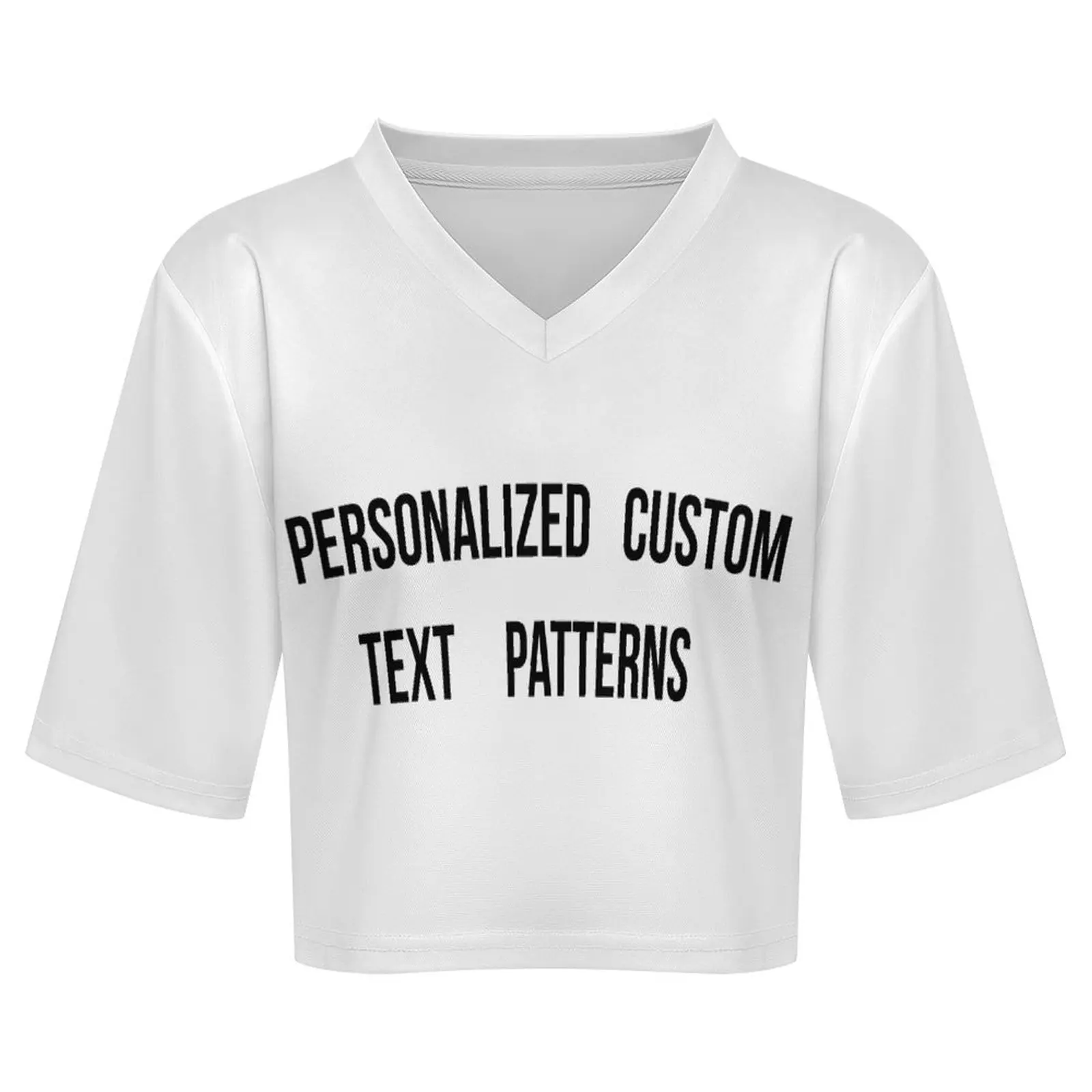 Personalized Hot Ladies Crop Campus T-Shirt Preppy Varsity Football Baseball Rugby Jersey T Shirt Top