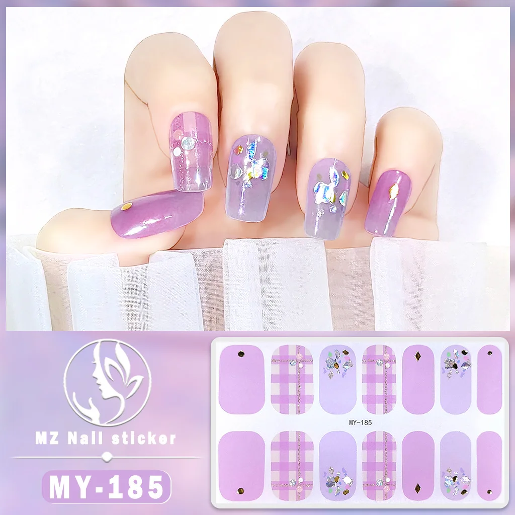 MEBIS Nail Stickers Nobake Gel 5D Nail Sticker Full Sticker Nail Sticker Japan And Korea Waterproof Imitation Diamond