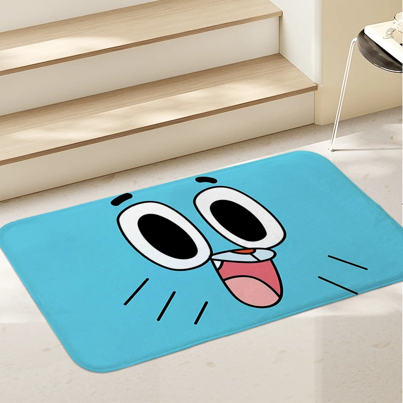 

Door Mat for Bathroom The A-Amazing World of Gumball Funny Doormat Entrance Door Custom Laundry Room Rug Carpet for Bedroom