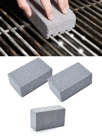 1pc BBQ Grill Cleaning Brush Brick Block Barbecue Cleaning Stone Pumice Brick For Barbecue Rack Outdoor Kitchen BBQ Tools