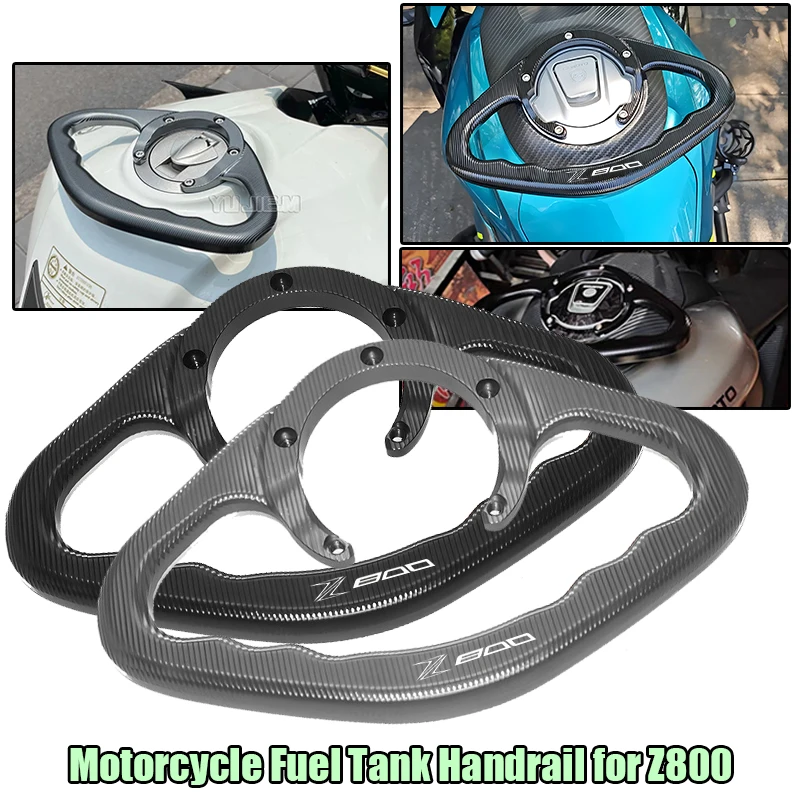 

For Z800 2013-2016 Motorcycle Fuel Tank Handrail Passenger Handgrips Hand Grip Grab Bar Tank Handle Armrest with Logo Z800