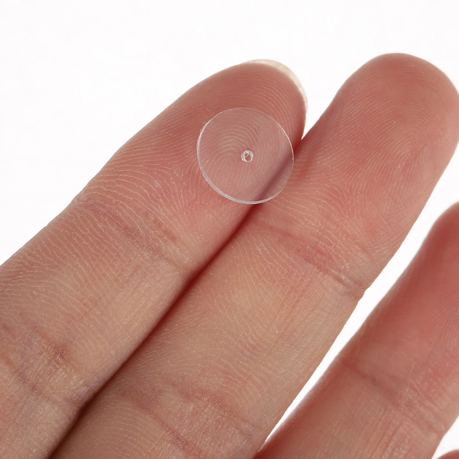 

50pcs Clear Disc Pads For Earrings Heavy Earring Support Backs Transparent Plastic Discs Anti-Pain Jewelry Accessories For