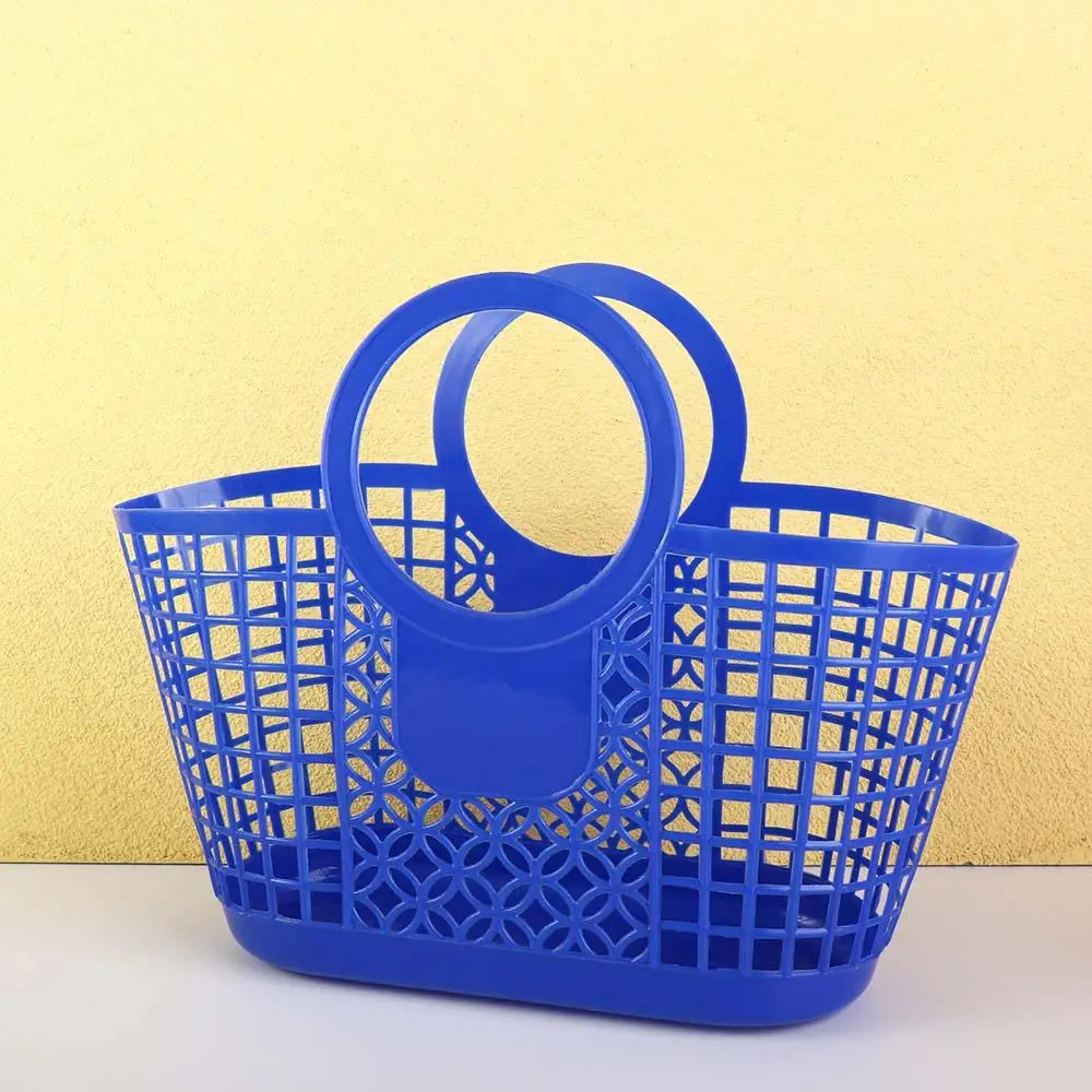 プラスチック製携帯用手持ち式吊り下げ式中空キッチンバスルームアクセサリーおもちゃオーガナイザーバスケット収納バスケット