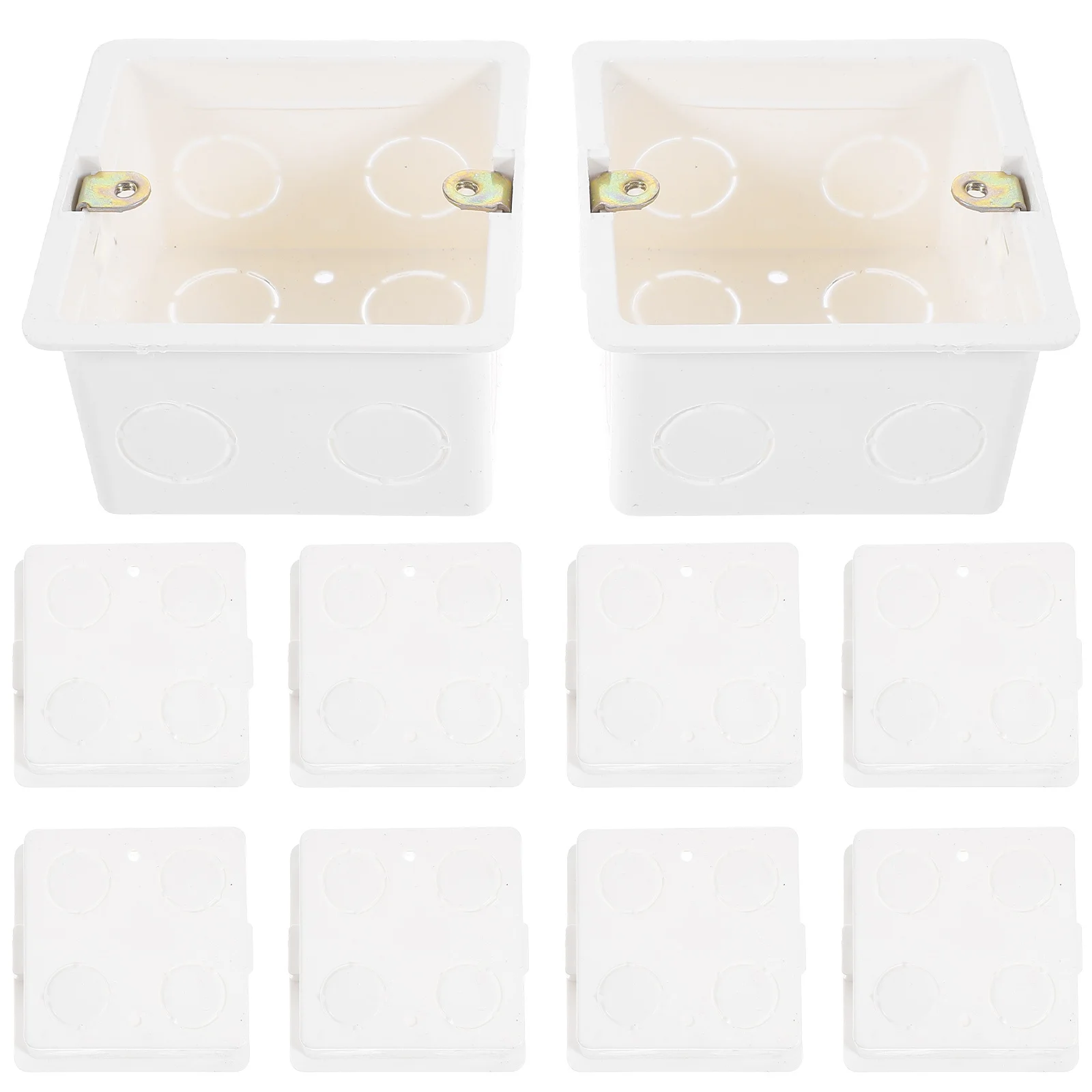 10 قطعة تقاطع 86 نوع جدار جبل المقبس صندوق راحة صندوق التثبيت الكهربائي البلاستيك أخفى منفذ الضميمة ل #6