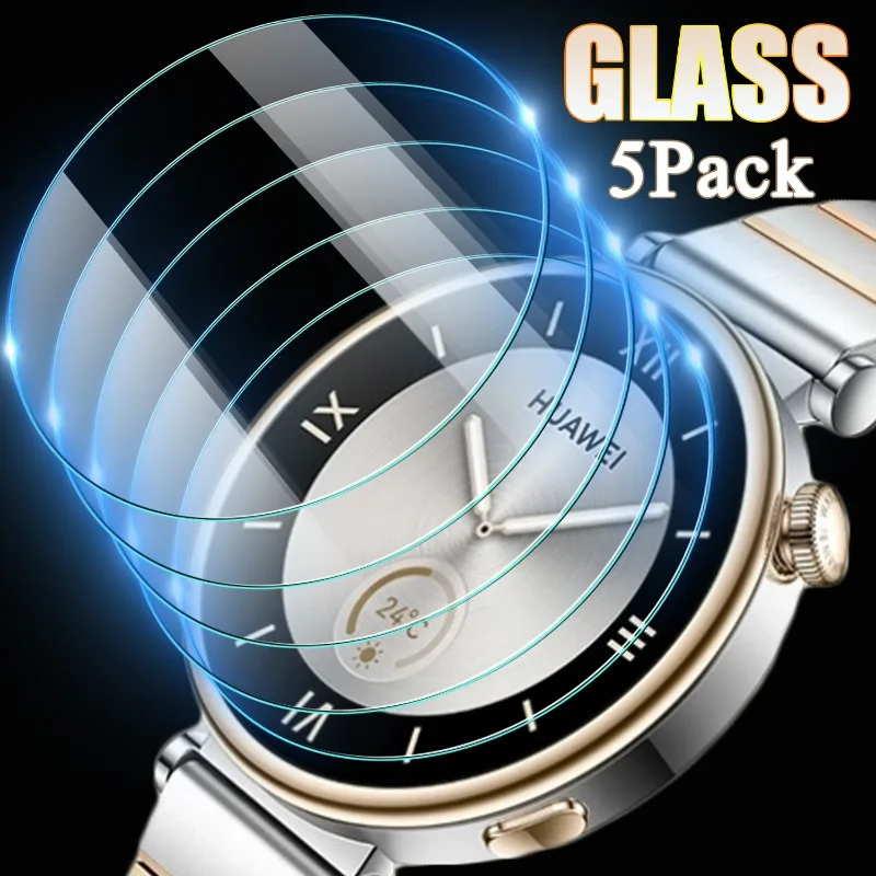 5-1Pack for Huawei Watch GT 4 Screen Protector Hardness Tempered Glass for Huawei Watch GT4 41/46mm Anti-scratch Protective Film