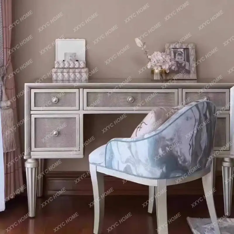 XX Akeup Vintage Vanity Desk Simple Shelves Girls Organizer Bedroom Vanity Desk Dressing Bedside Furniture For Home