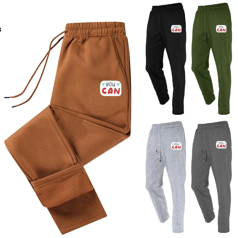 

Спортивные мужские спортивные штаны для тренировок из активного флиса для мужчин с карманом на молнии и шнурком