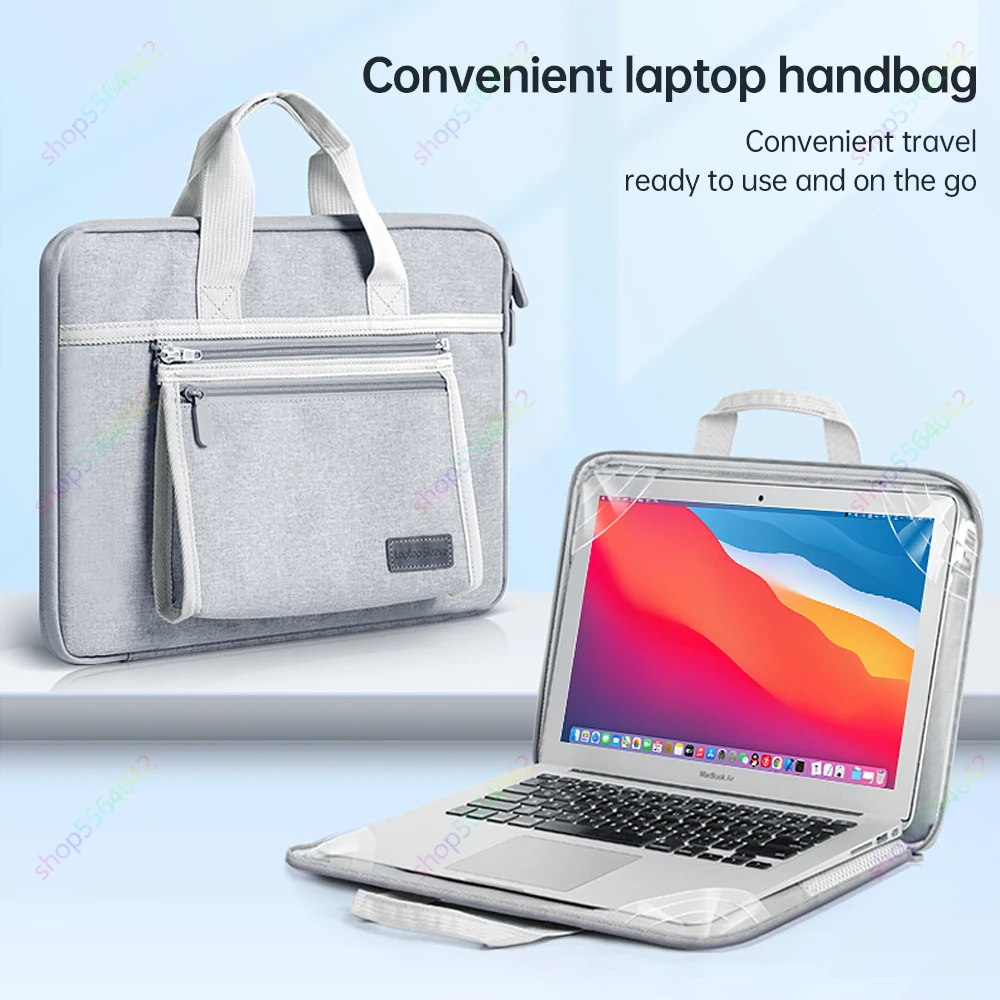 

13 Inch Laptop Sleeve Bag with Double Handle for Surface Pro 9/8/X MacBook Air/Pro 13 14.2 15 Xiaomi Air 13 Notebook Handbag