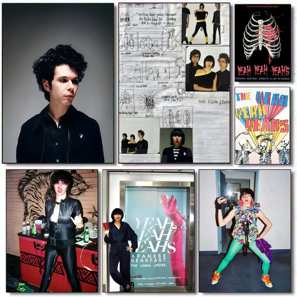 Yeah Yeah Yeahs Band Poster Sticky Painting With Prints Home Bedroom Living Room Decoration Gift