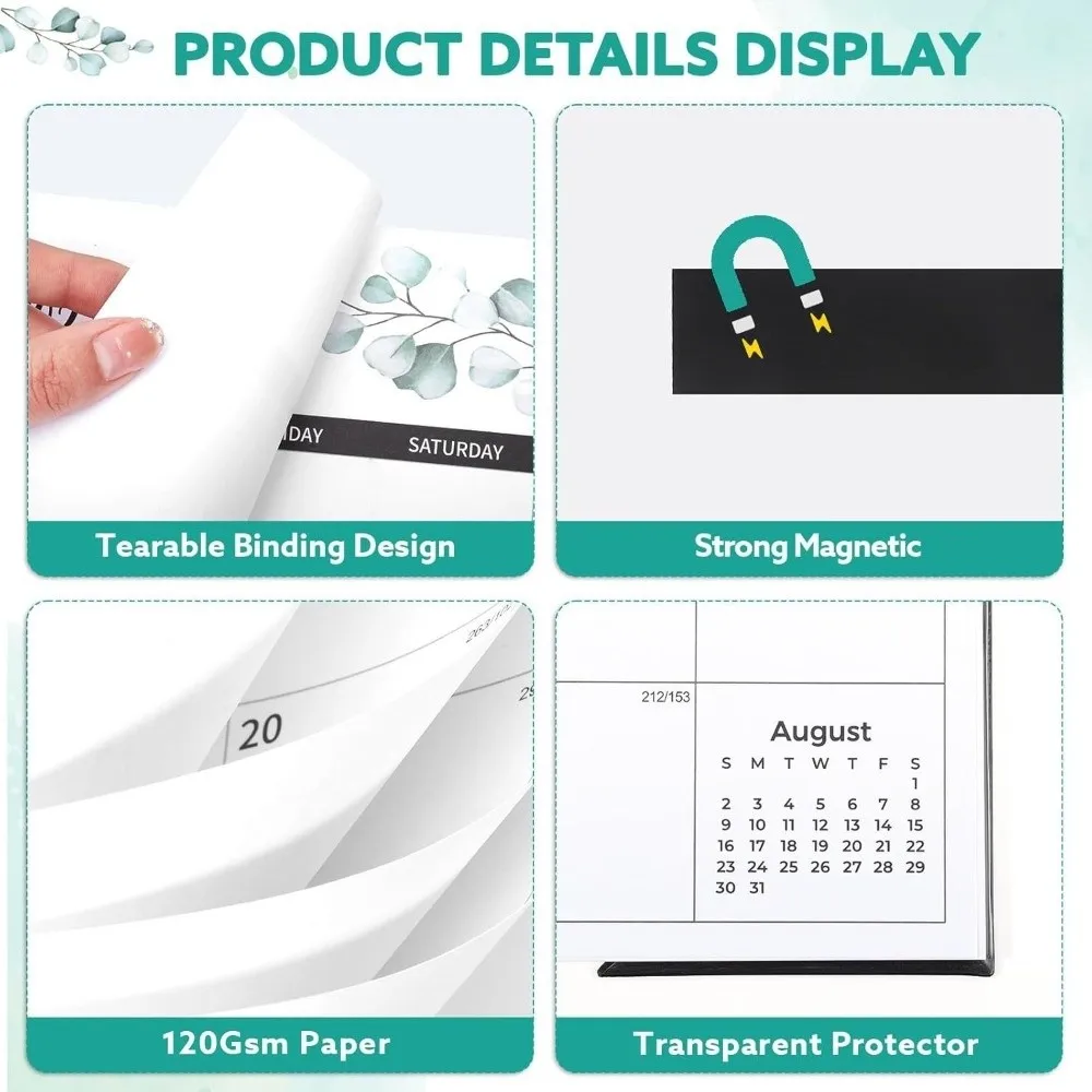 Large Format Magnetic Calendar Magnetic Design Monthly View Wall Planner Daily Planning Refrigerator Calendar Kitchen Use