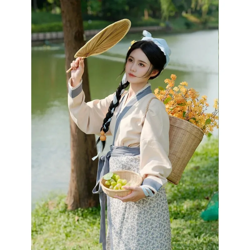 2026-new-pastoral-style-hanfu-dress-full-set-women-summer-daily-wear-ancient-costume