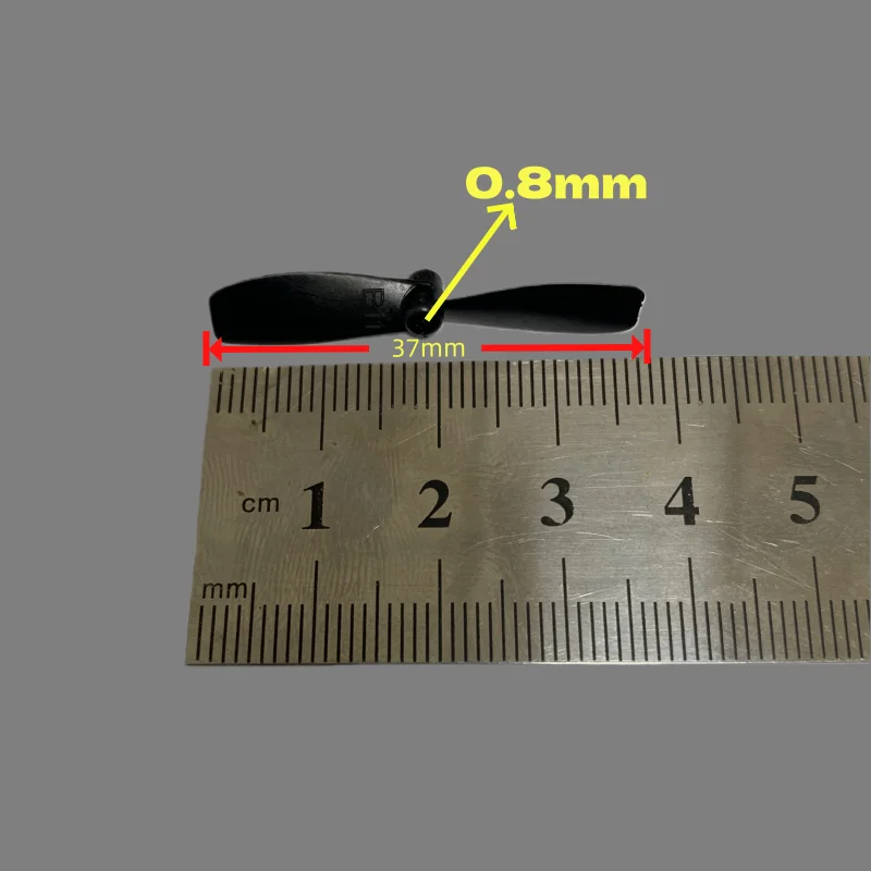 5/10 Stück ferngesteuerte Flugzeuge, Differentialmotorpropeller, 37 mm Durchmesser, 0,8 mm Lochdurchmesser, umkehrbarer Propeller – Detail 2