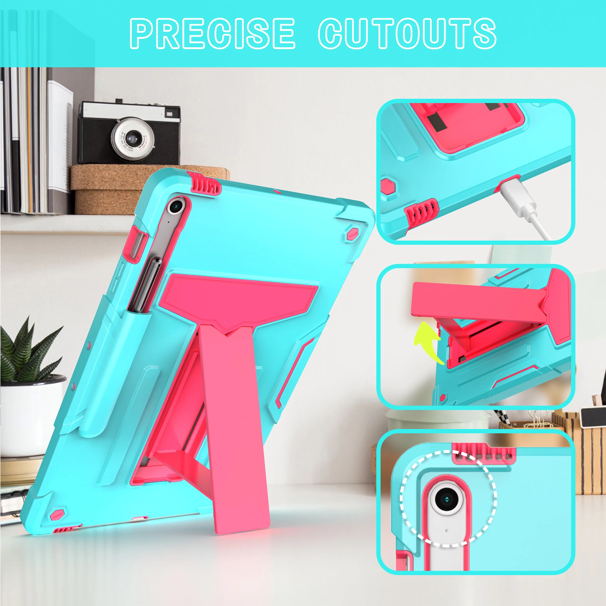Built-in Kickstand Case For Samsung Tab S10 FE Plus 13.1