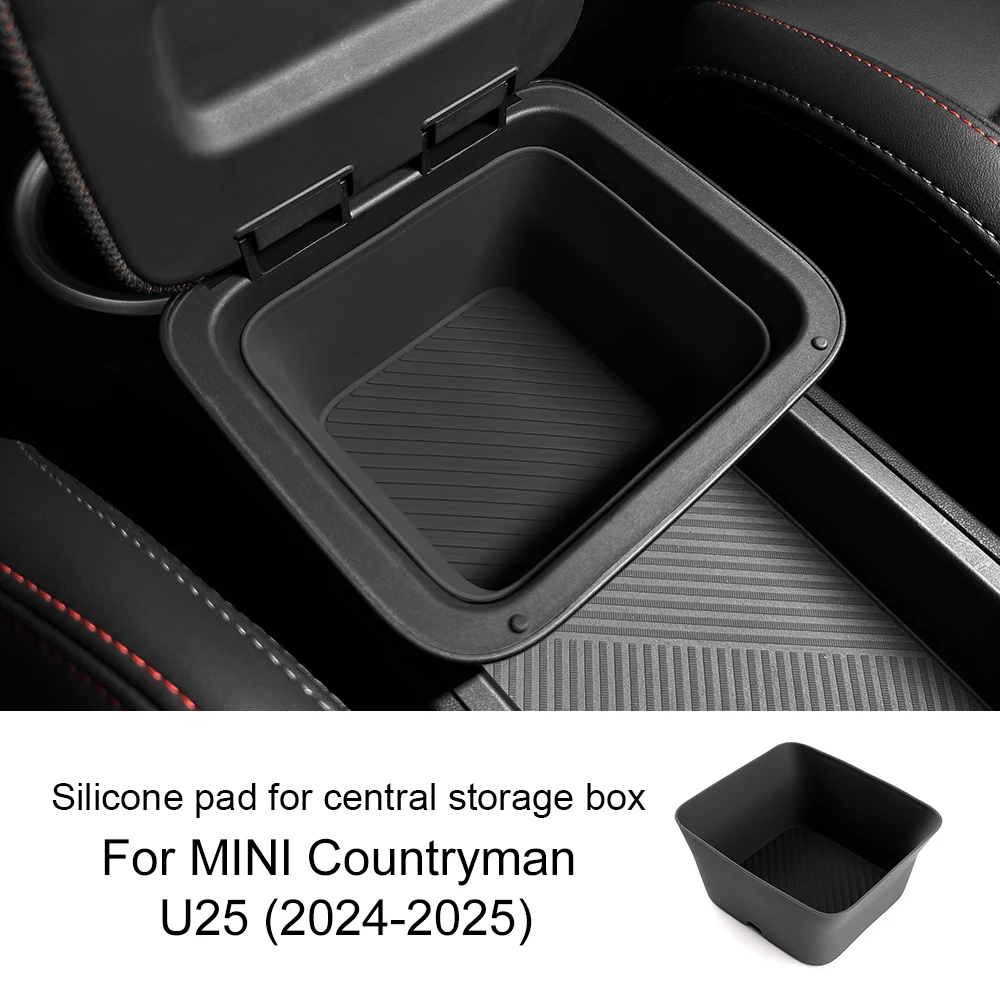 

For MINI Countryman U25 2024 2025 Silicone Car Central Armrest Storage Box Content Center Console Accessories