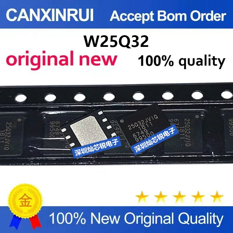 (5-100pieces)Brand new original W25Q32JVZPIQ 25Q32JVIQ WSON8 3V 32M-bit serial flash memory chip