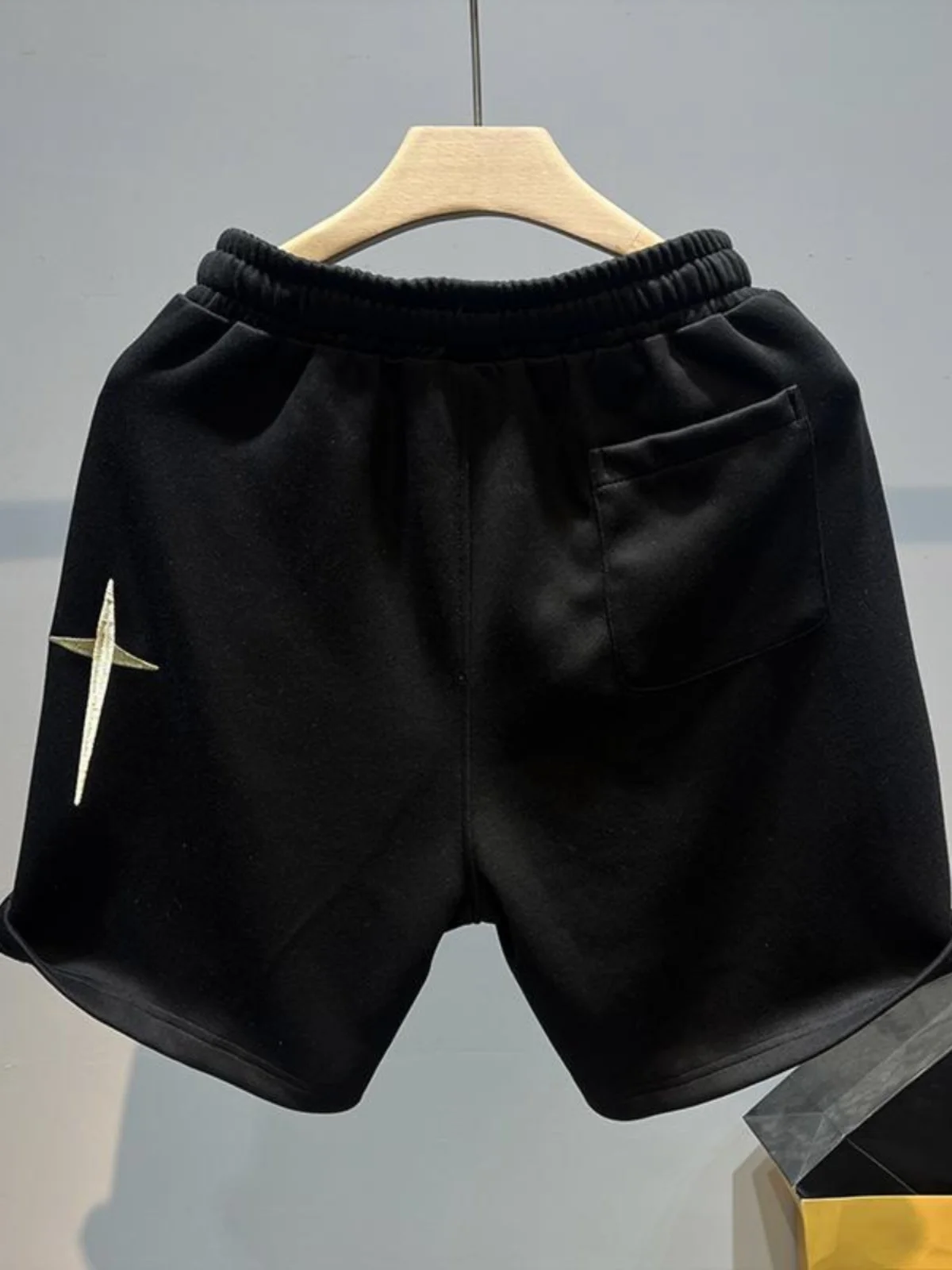 الصيف حجم كبير 300 Pou المطرزة الرياضة orts الرجال فضفاض الأمريكية شارع العليا Haome عادية خمسة أرباع السراويل #3