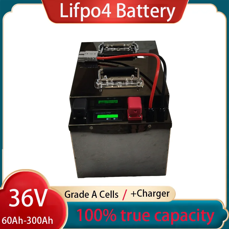 

36V 60AH 80AH 100AH 120AH 150Ah 200AH 300ah LifePo4 литиевая батарея, тележка для гольфа, электромобиль + зарядное устройство