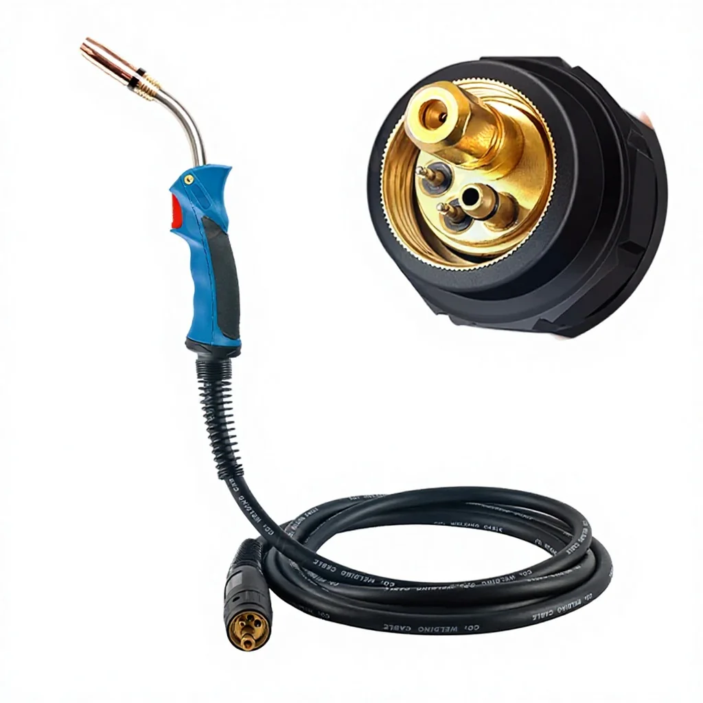 270A CO2 Binzel 26kd Mig Welding Torch Euro Adaptor