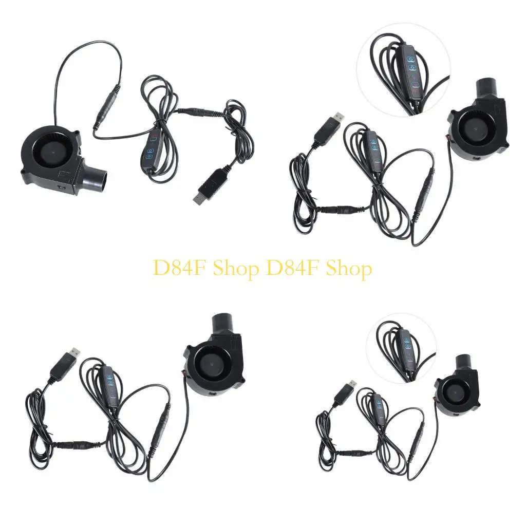

D84F BBQ Fan for Picnic Camping Grill 3000RPM USB Fan with 280cm Cable Blower Fan