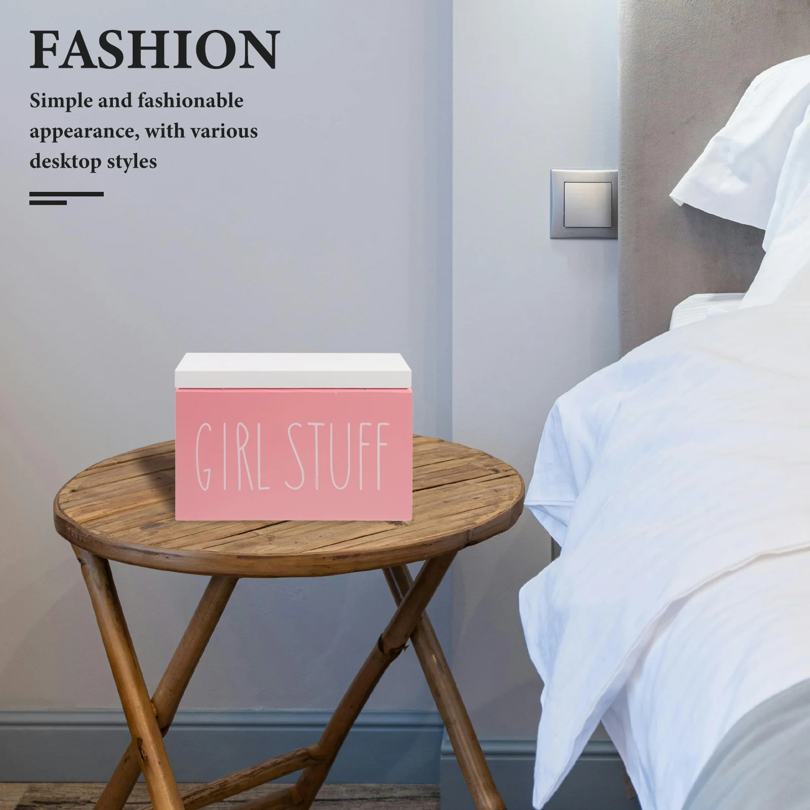 

Sanitary Napkin Storage Box Wooden Large Capacity Bathroom Organizer Pad Holder Feminine Product Container Cotton Swab Storage