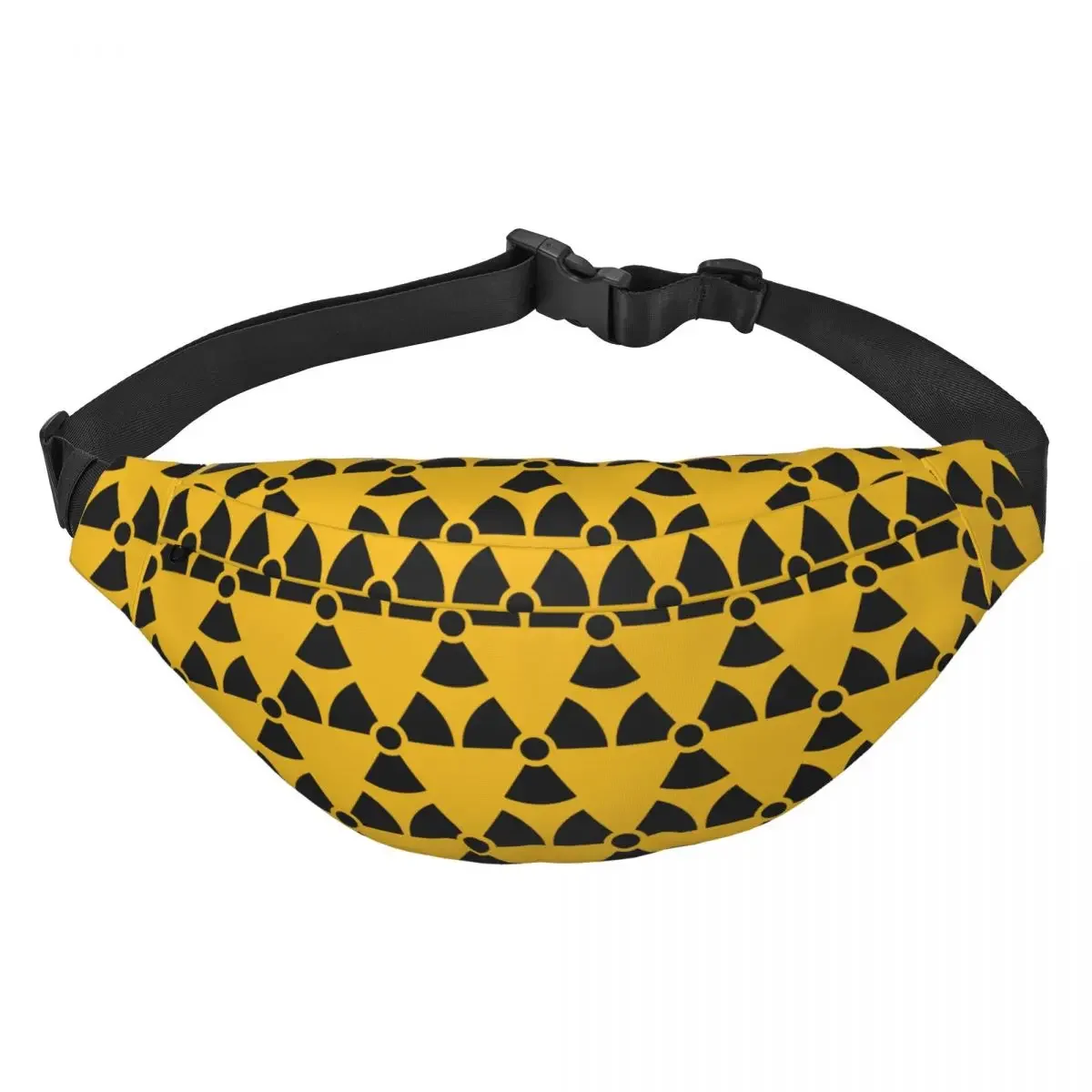 

Fashion British Flag Fanny Pack for Travel Hiking Radioactive Danger Warning Thermal Sling Crossbody Waist Bag Phone Money Pouch