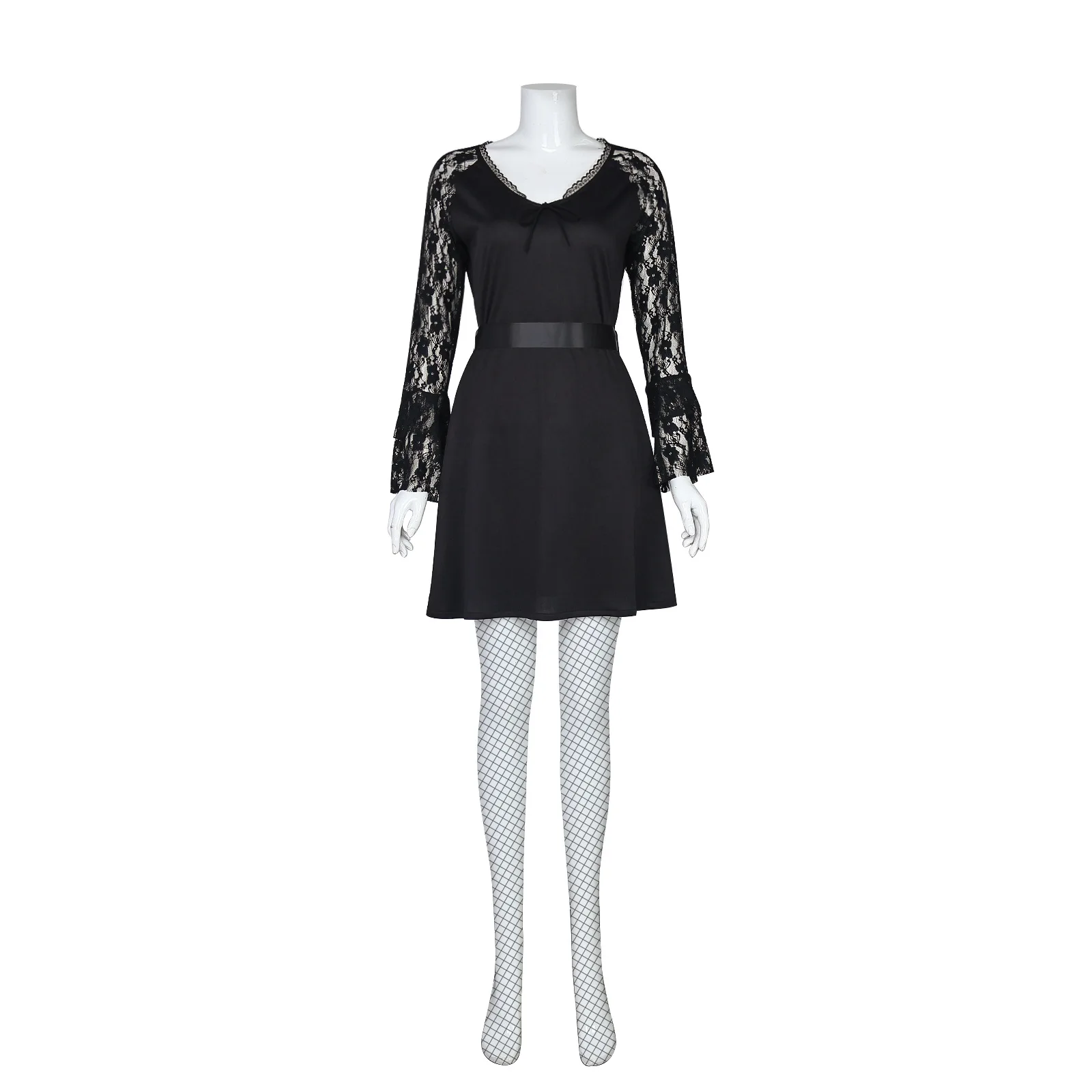 زي ليزا فرانكنشتاين التنكري، فستان من الدانتيل الأسود، زي تنكري لأداء الشخصيات