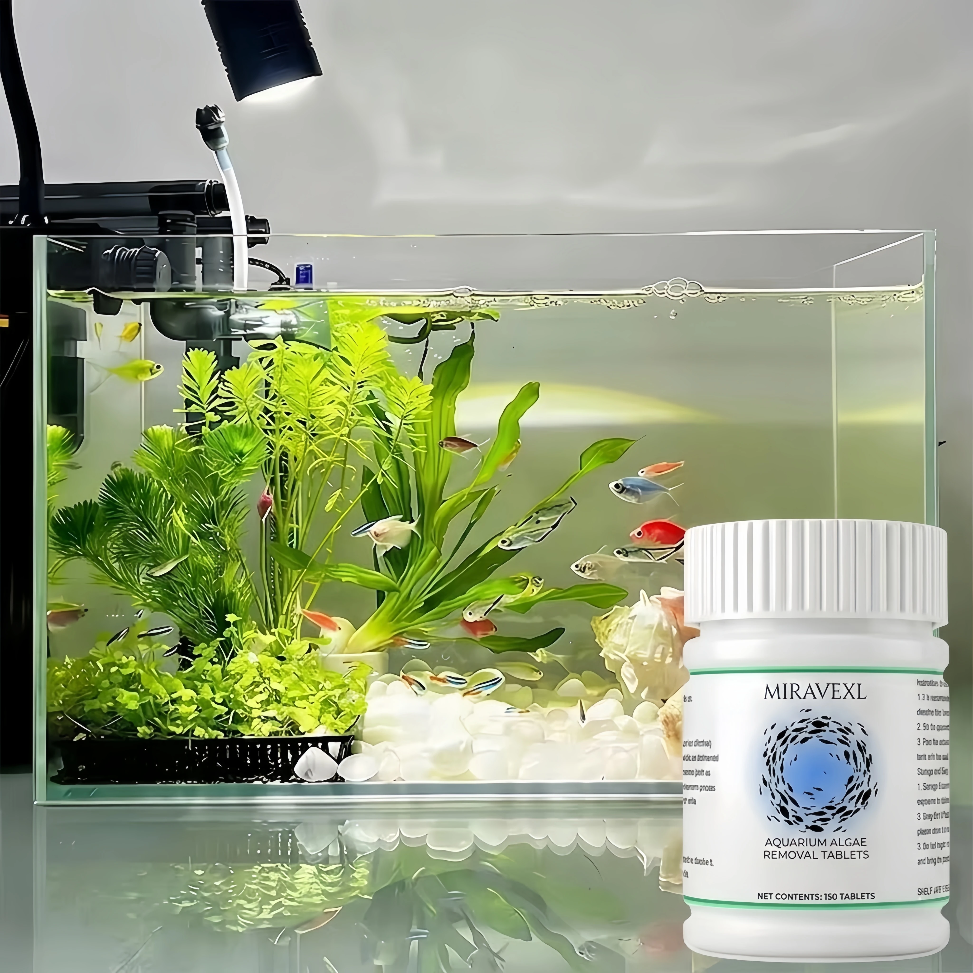 ミラベックスL 水槽藻類除去タブレット、速効性水槽クリーナー - Aquarium Plant Vitamins のレビューと価格