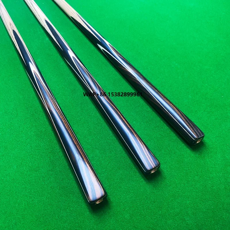 Handmade One Piece Billiard Cues Snooker Pool Cue with Ash Wood Forearm and Ebony Tips Light Weight and Durable